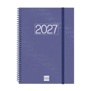 AGENDA ANUAL YEAR E10 SEMANA VISTA VERTICAL 2027 AZUL
