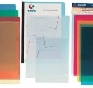 Paq/10 fundas dossier uñero a4 pp color rojo