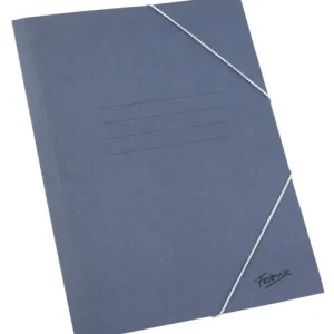 PAQ/5 CARPETA CARTON 4º GOMAS Y SOLAPAS AZUL