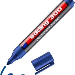 c/10 rotulador edding 300 azul marcador permanente