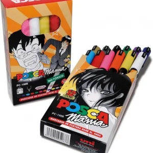 Estuche 12 rotuladores posca pc-1mr 0.7mm uni-ball caja mania colores surtidos