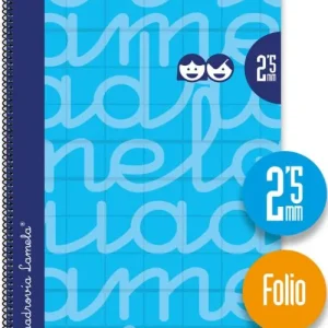 CUADERNO ESPIRAL Fº 80H 90G 2,5MM AZUL CUADROVIA EXTRADURA