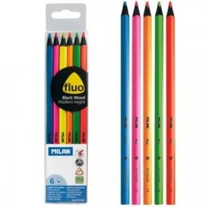 ESTUCHE 6 LAPICES COLORES FLUOR TRIANGULAR
