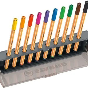 Estuche click set 10 stabilo point 88 colores surtidos