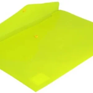 PAQ/12 CARPETA SOBRE Fº CIERRE BROCHE PP AMARILLO FLUOR GRA