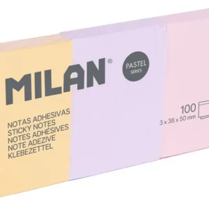 Pack 3 bloc notas adhesivas 100h. 38x50mm colores pastel