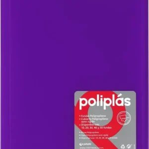 CARPETA Fº 30 FUNDAS SOLDADAS TRANSLUCIDAS VIOLETA