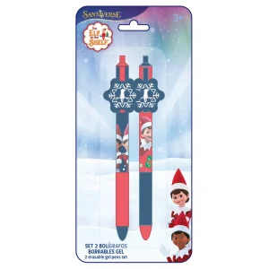 DISPLAY 2 BOLIGRAFOS BORRABLES SANTAVERSE 9x20cm