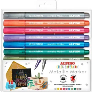 Estuche 10 rotuladores multisuperficies metalic marker