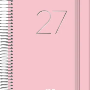 AGENDA ANUAL 2027 GLOSS DIA PAGINA 12,5X18CM ROSA
