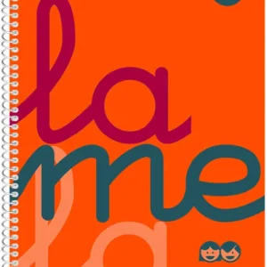 CUADERNO ESPIRAL 4º 80H 90G 4MM NARANJA CUADROVIA PP.