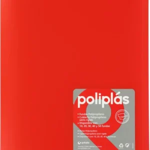 CARPETA Fº 30 FUNDAS SOLDADAS OPACAS ROJO POLIPLAS