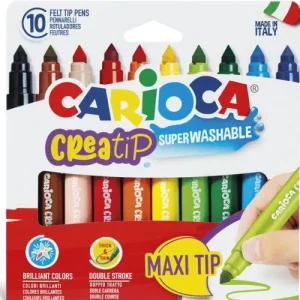 Estuche 10 rotuladores carioca creatip maxi punta cónica colores surtidos