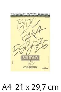 Bloc espiral de esbozo studio a4 100h 90g. grano fino microperforado