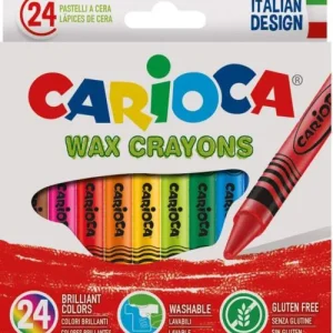 ESTUCHE 24 CERAS PASTEL WAX CRAYONS CARIOCA