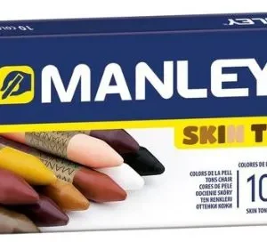 Estuche 10 ceras manley blandas skin tones colores piel