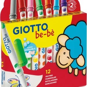 ESTUCHE 12 SUPER ROTULADORES GIOTTO BE-BE COLORES SURTIDOS