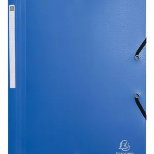 Paq/10 carpeta a4 gomas y solapas pp opak reciclada color azul