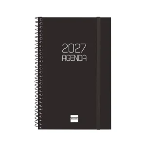 AGENDA ANUAL OPAQUE E5 SEMANA VISTA HORIZONTAL 2027 NEGRO