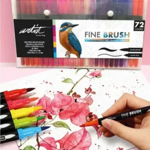 Estuche 72 rotuladores fine brush doble punta colores surtidos