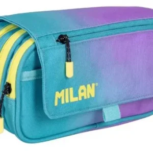 Portatodo 4 cremalleras con solapa sunset turquesa