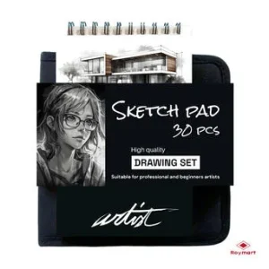 Kit iniciacion dibujo artistico 30 piezas y libreta bocetos