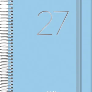 AGENDA ANUAL 2027 GLOSS DIA PAGINA 12,5X18CM AZUL