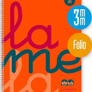 CUADERNO ESPIRAL Fº 80H 90G 3MM NARANJA CUADROVIA PP.