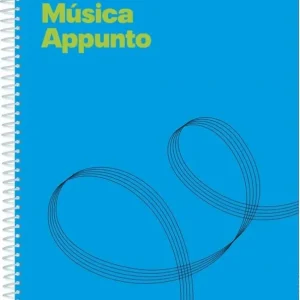 Cuaderno espiral a4 musica appunto 12 pentagramas de 9mm por pag.+ pag. cuadriculada para apuntes