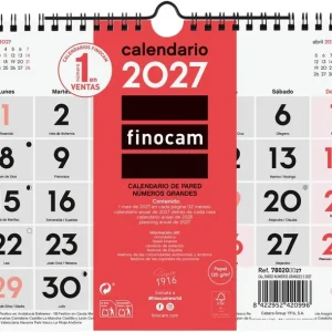 Calendarios pared numeros grandes s 2027 210x150mm