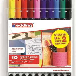 ESTUCHE 8+2 EDDING 1200 COLORES SURTIDOS