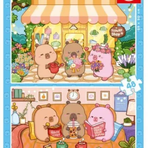 PUZZLE 2X48 PIEZAS CAPYBARAS CAPYFUN