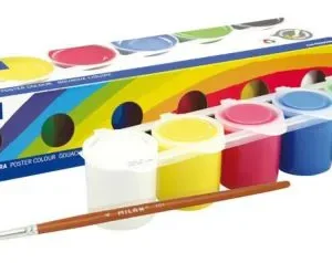 Estuche 6 botes tempera milan 25ml colores surtidos