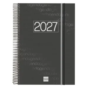 AGENDA ANUAL YEAR E40 1 DIA PAGINA 2027 NEGRO