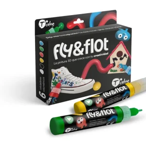 Estuche 6 rotuladores fly&flot efecto 3d volumetrico colores surtidos