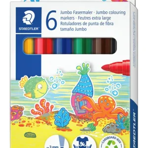 Estuche 6 rotulador grueso noris jumbo 340 colores surtidos