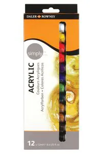 ESTUCHE 12 TUBOS 12ML COLORES ACRILICOS
