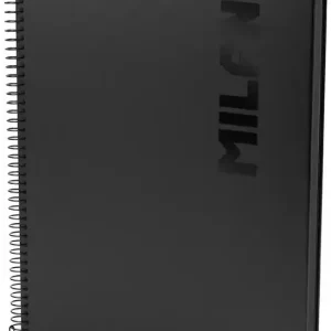 CUADERNO A4 ESPIRAL T.DURA CUADRICULA 80H 95G SHADOW NEGRO