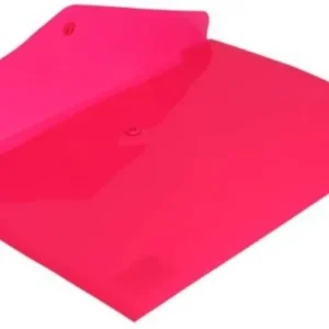 PAQ/12 CARPETA SOBRE Fº CIERRE BROCHE PP FUCSIA FLUOR GRAF