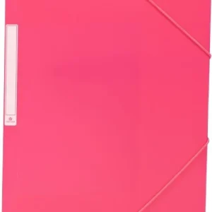Paq/10 carpetas fº gomas solapas pp translucido rosa
