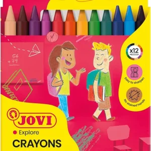 Estuche 12 ceras plásticas student colores surtidos