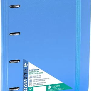 CARPEBLOCK FOAM STYLE AZUL A4+ 4 ANILLAS 35MM CON RECAMBIO