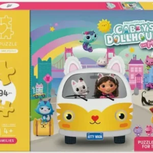 GABBYS DOLLHOUSE TEAMPUZZLE FOR FAMILIES DOBLE 64+130 PZS