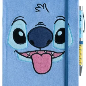 CUADERNO TAPA FELPA A5 PREMIUM CON BOLIGRAFO STITCH