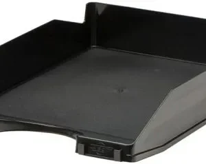 BANDEJA SOBREMESA APILABLE PLASTICO RECICLABLE NEGRA