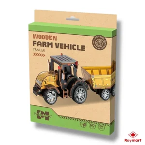 Puzzle madera 60 piezas tractor con carro