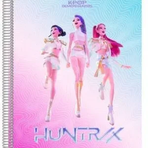 LIBRETA FOLIO 80 H. TAPAS DURAS K-POP Demon Hunters - STATIONERY 21,5x31x1cm
