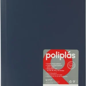 CARPETA Fº 50 FUNDAS SOLDADAS TRANSLUCIDAS AZUL