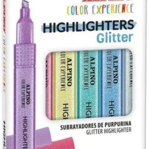 Estuche 6 marcadores alpino color experience colores glitter surtidos