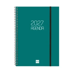 AGENDA ANUAL OPAQUE E10 SEMANA VISTA HORIZONTAL 2027 VERDE